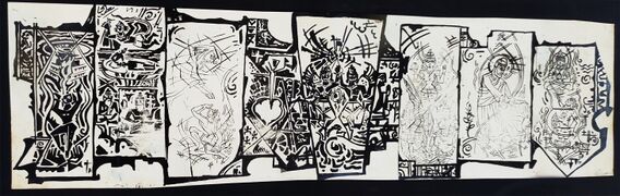 Jeeva Jyothi(B&W copy), Mural done for Sree Chitra Thirunal Hospital